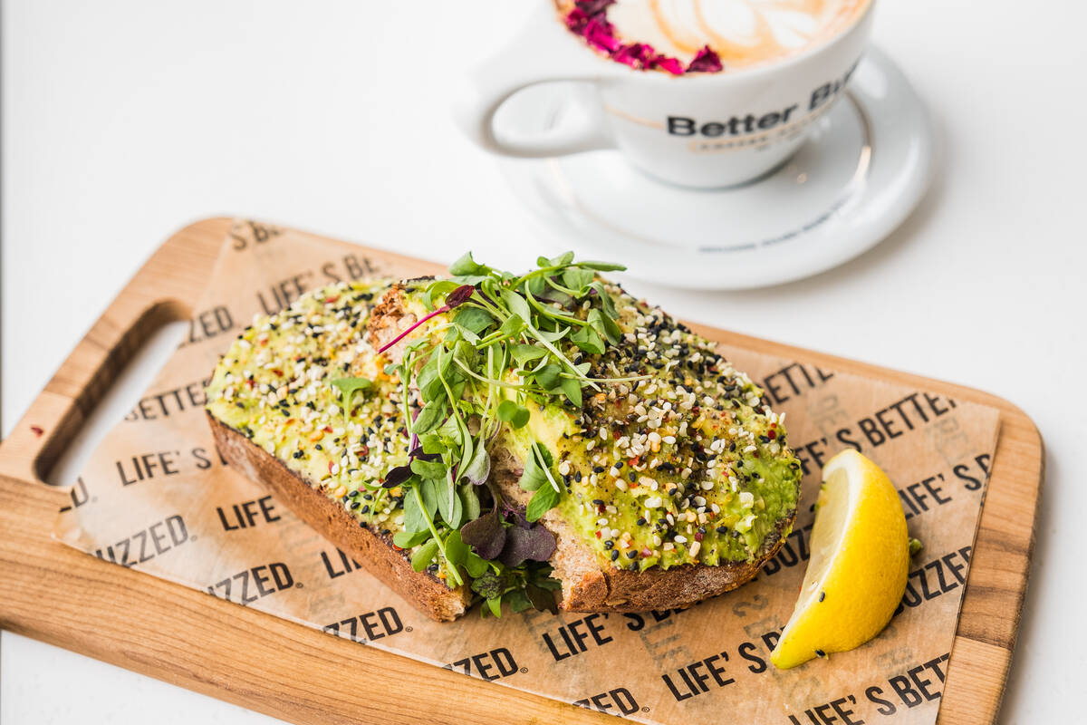 Three-seed avocado toastl from Better Buzz Coffee Roasters, planned to open Oct. 17, 2024, near ...