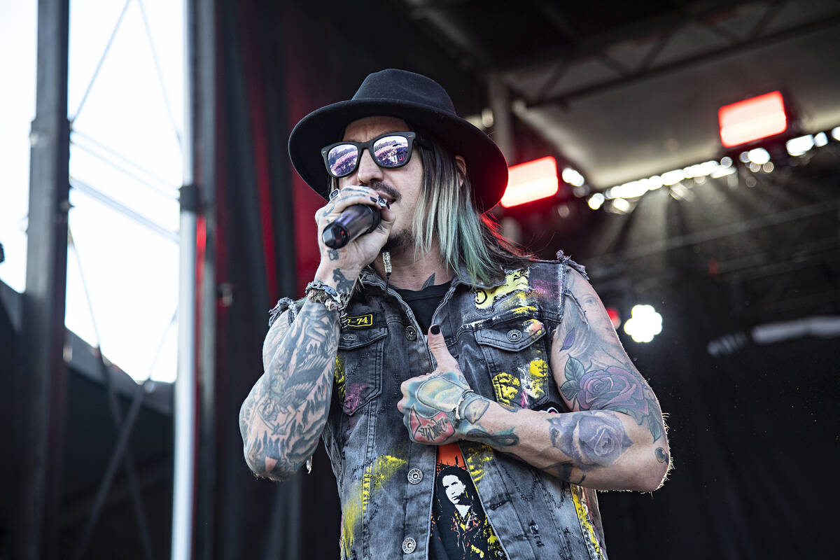 Craig Mabbitt of Escape the Fate performs at Inkcarceration Music and Tattoo Festival on Friday ...