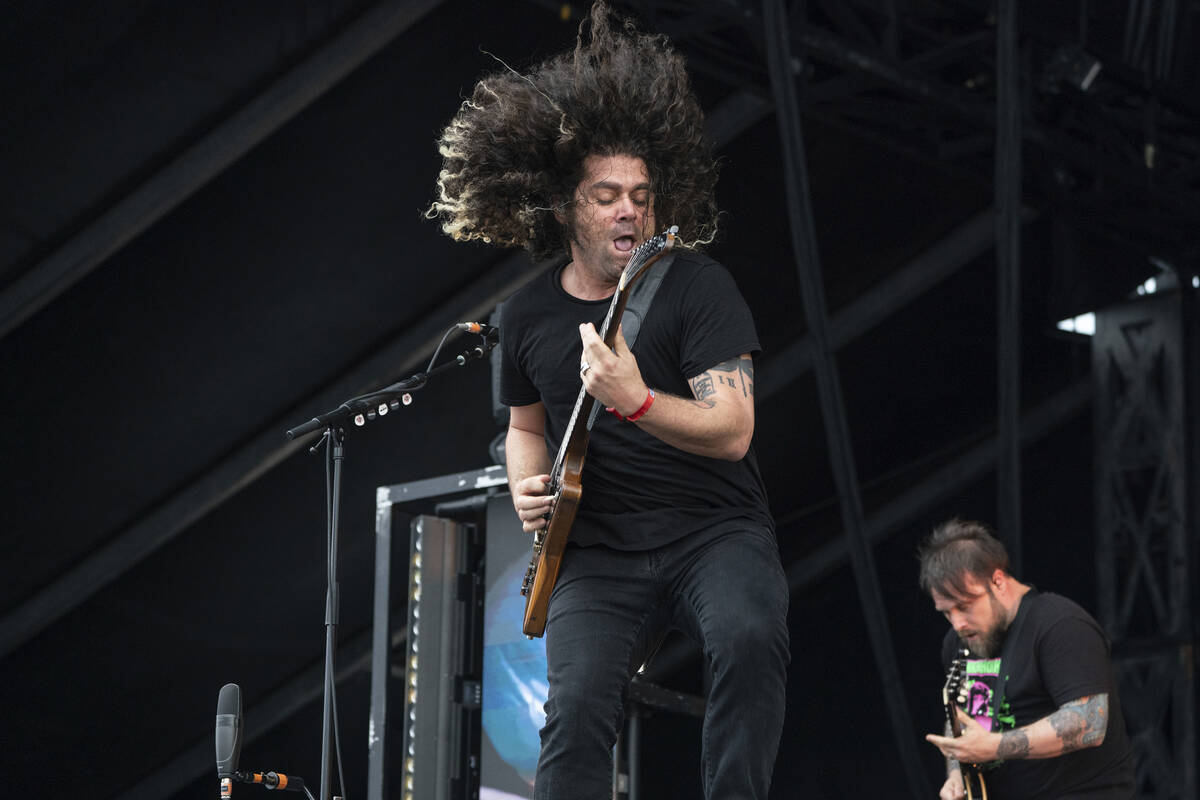 Claudio Sanchez of Coheed and Cambria performs at the Welcome To Rockville Music Festival on Su ...