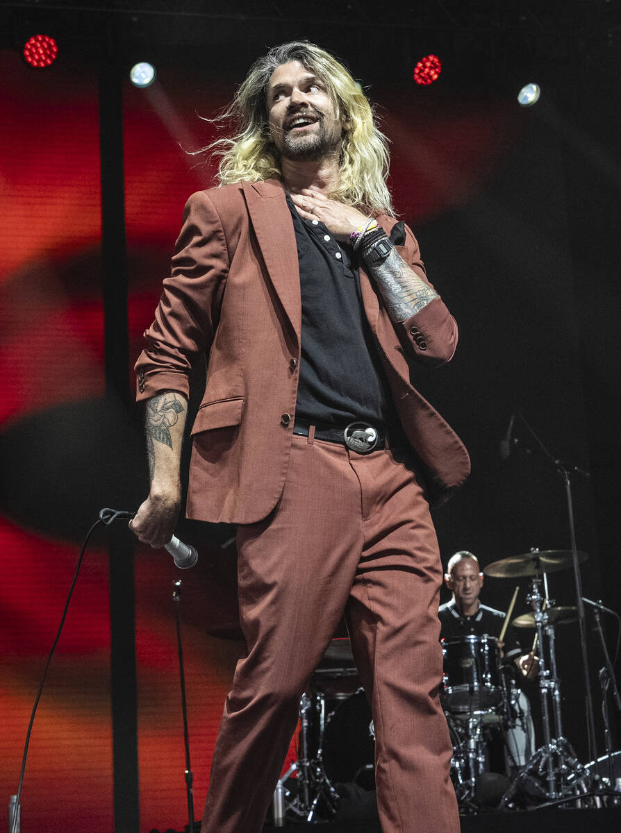 Adam Lazzara of Taking Back Sunday performs during the second weekend of the Coachella Valley M ...