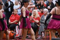 Attendees watch the Anthem Jazz Dancers perform during the March 2 Aging Wellness Expo at the S ...