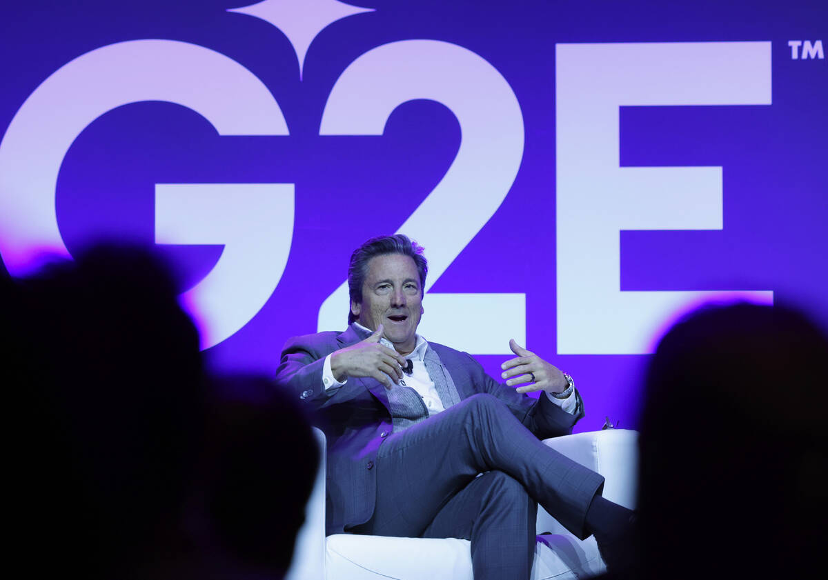 Bill Hornbuckle, MGM Resorts International CEO, speaks during a roundtable discussion at G2E La ...