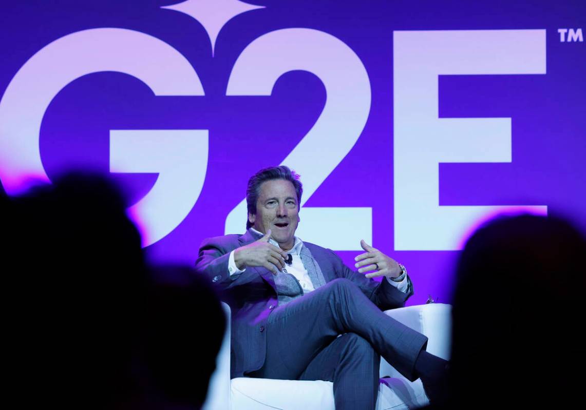 Bill Hornbuckle, MGM Resorts International CEO, speaks during a roundtable discussion at G2E La ...