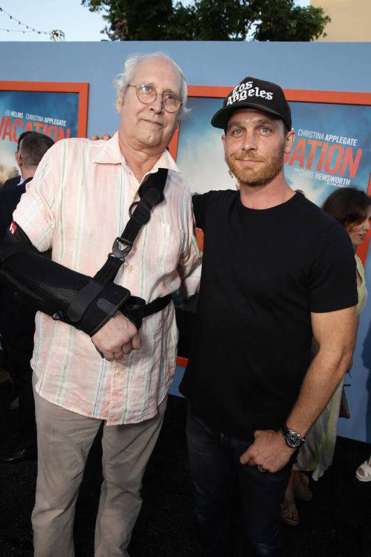 Chevy Chase and Ethan Embry seen at the New Line Cinema presents the Premiere of "Vacation ...