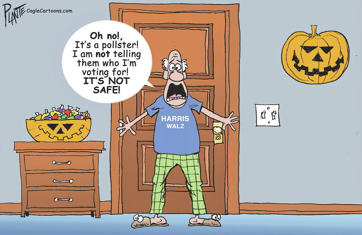 A man near halloween blocks his door from pollsters, bad polls, scary, not safe, democrat, Kama ...