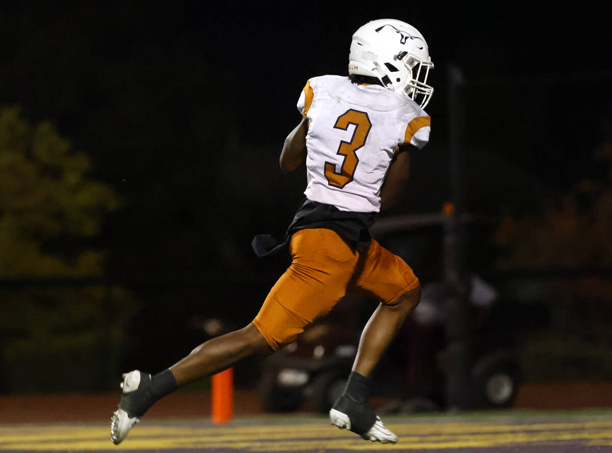 Legacy High's Caden Bridgewater(3 runs for a touchdown against Faith Lutheran during the first ...