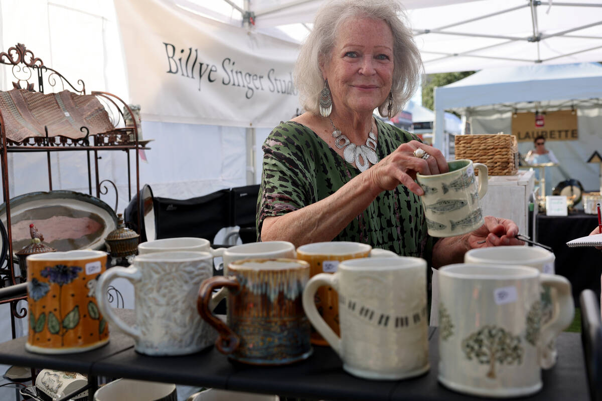 Billye Singer of Henderson during Summerlin Festival of Arts in Downtown Summerlin in Las Vegas ...