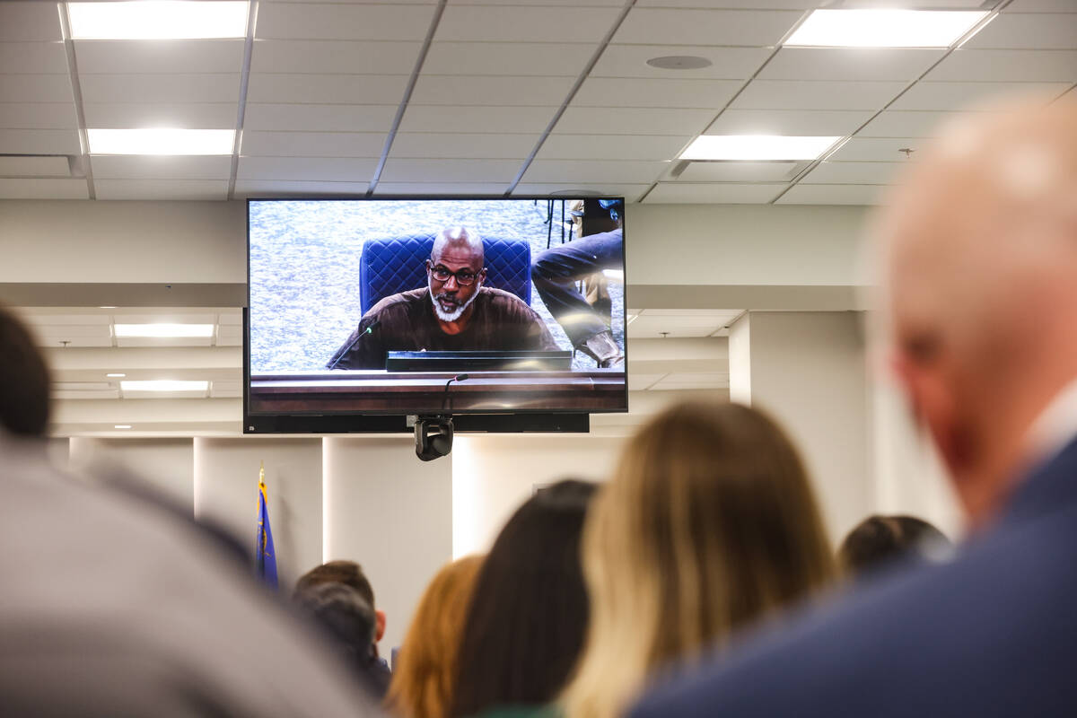 Windsor Park resident James Cleveland addresses legislators during the Interim Finance Committe ...