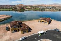 The two model homes by Tri Pointe Homes at South Shore Lake Las Vegas are pictured, on Friday, ...