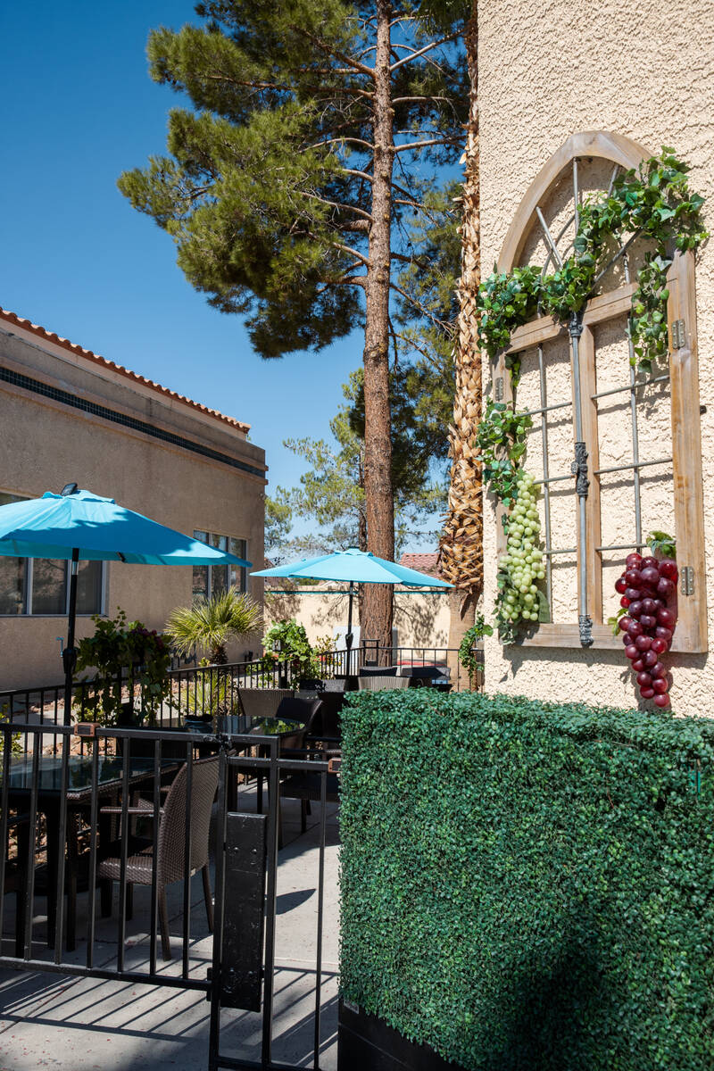 The terrace at Brunello LV, a new restaurant as of October 2024 in Sun City Summerlin in the La ...