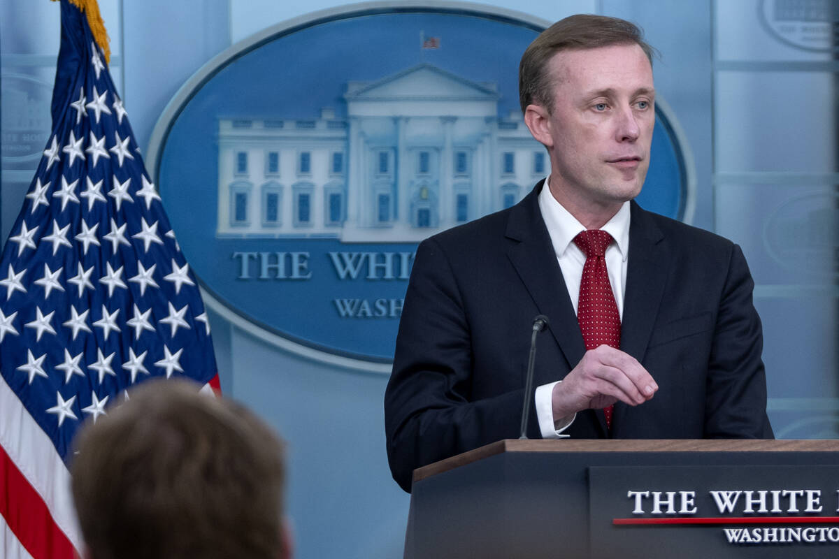 White House national security adviser Jake Sullivan speaks Tuesday, Oct. 1, 2024, during a pres ...