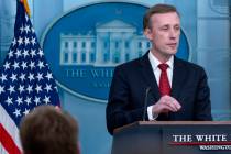 White House national security adviser Jake Sullivan speaks Tuesday, Oct. 1, 2024, during a pres ...