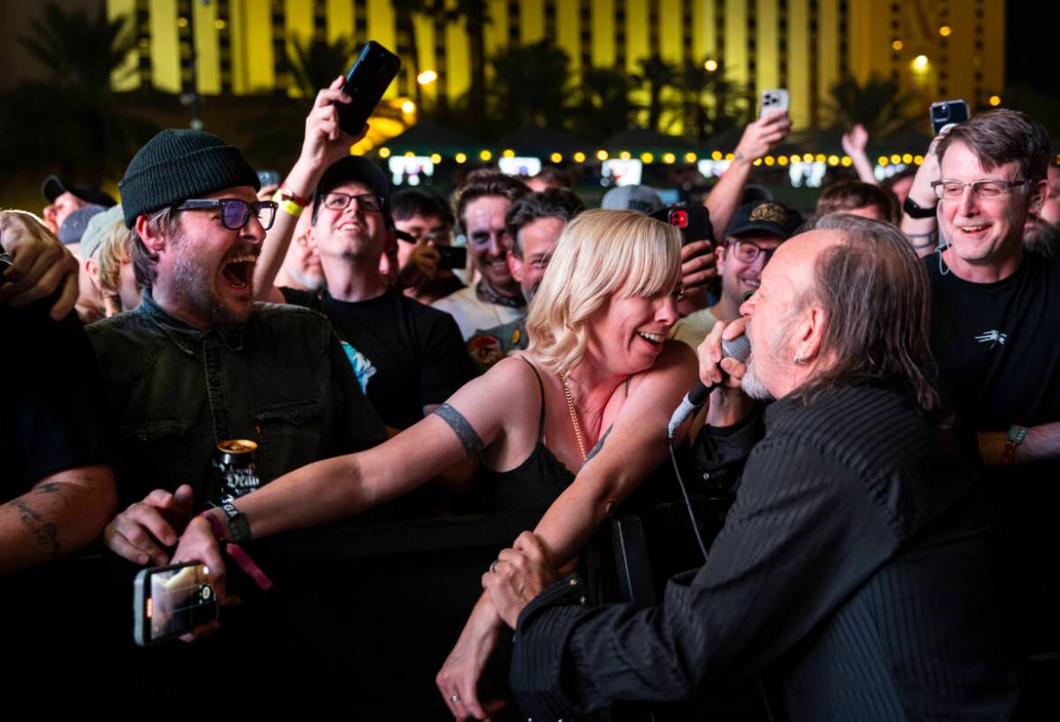 David Yow of The Jesus Lizard gets up close with the crowd during the final night of Best Frien ...