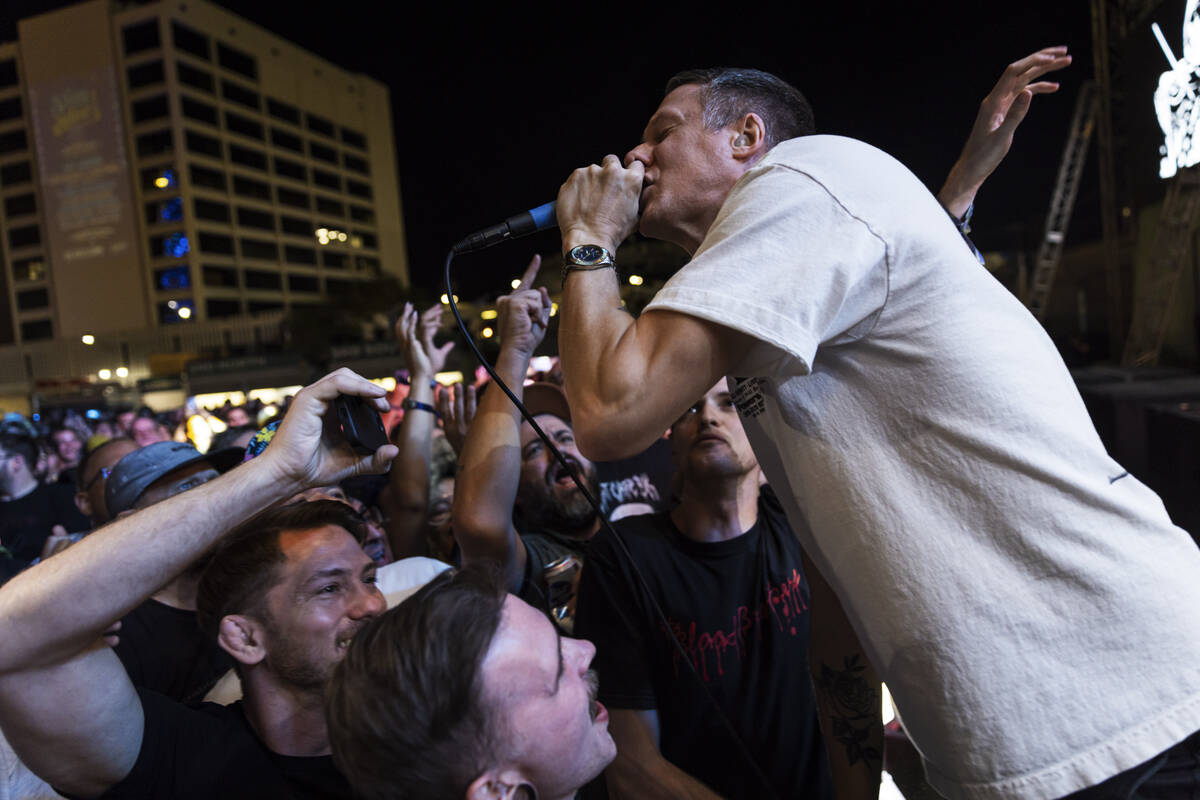 Jordan Blilie of The Blood Brothers performs during the final night of Best Friends Forever Fes ...