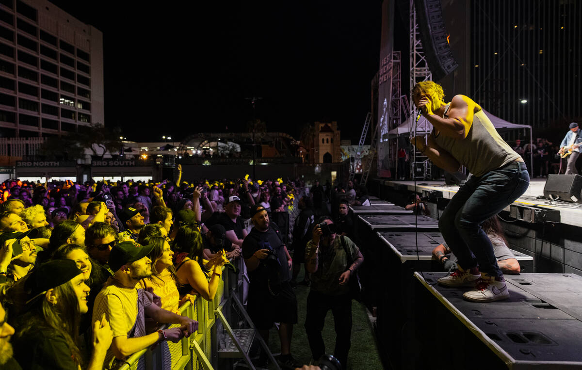 Johnny Whitney of The Blood Brothers performs during the final night of Best Friends Forever F ...