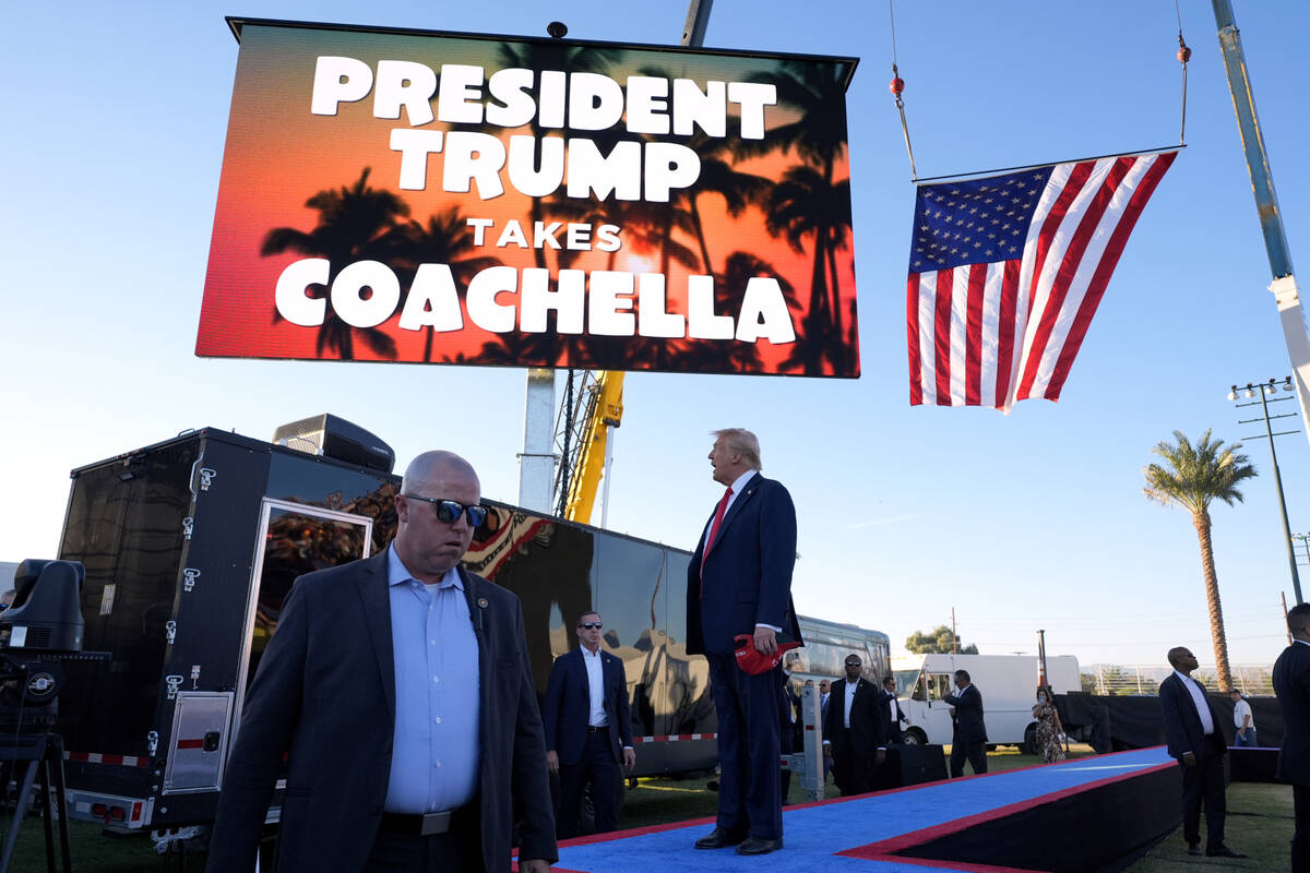 Republican presidential nominee former President Donald Trump arrives to speak at a campaign ra ...