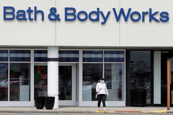 A Bath & Body Works store is shown on May 21, 2020, in Mayfield Heights, Ohio. (AP Photo/Tony D ...