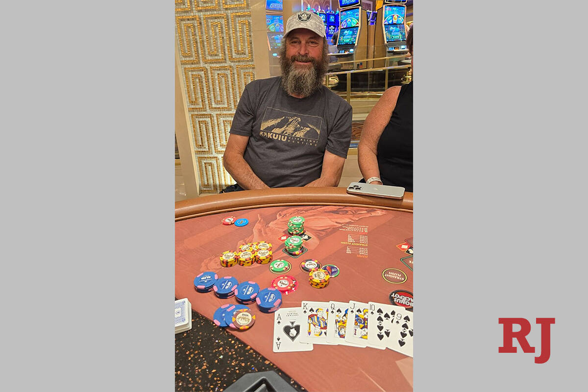 Eric H. of Sheridan, Montana, won a poker jackpot of $600,022 on Saturday, Oct. 12, 2024, at Ca ...