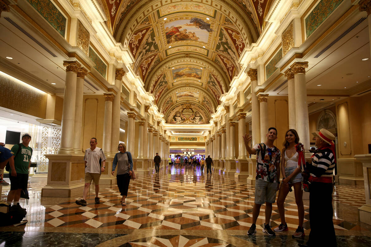 The Grand Colonnade at The Venetian on the Las Vegas Strip on Thursday, April 25, 2019. A new f ...