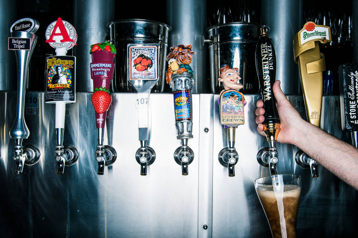 Taps at Yard House, which has opened a fourth location in the Las Vegas Valley as of October 20 ...