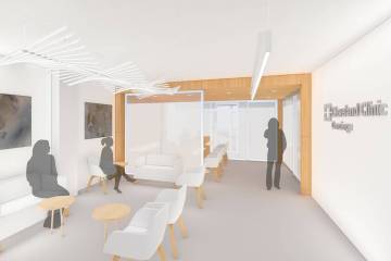 A rendering of the lobby in Cleveland Clinic Nevada's concierge medicine practice, which is set ...