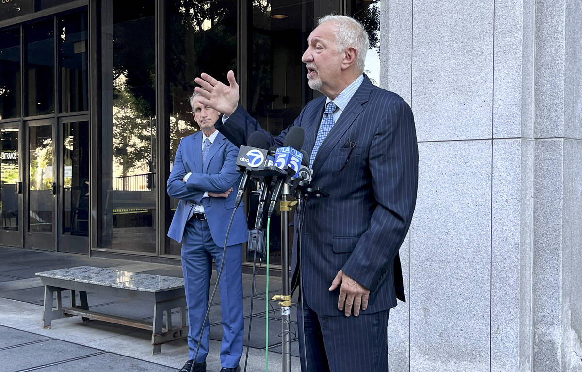 Attorney Mark Geragos informs the media on developments on the case of brothers Lyle and Erik M ...