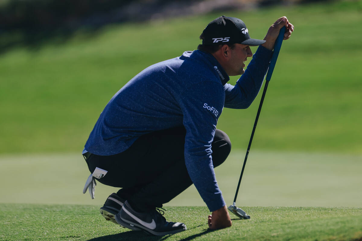 Taylor Montgomery surveys the green on the fourth hole during the Shriners Children’s Op ...