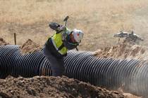 Construction continues at the Lithium Americas Corp. mine site Thacker Pass project on April 24 ...