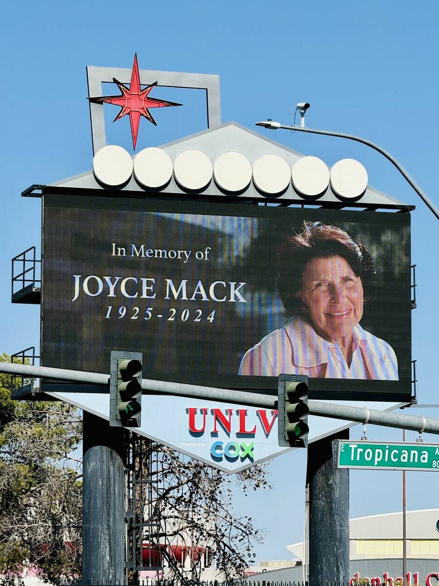 Joyce Mack was a longtime philanthropist at UNLV. (Courtesy of Karen Mack Goldsmith)