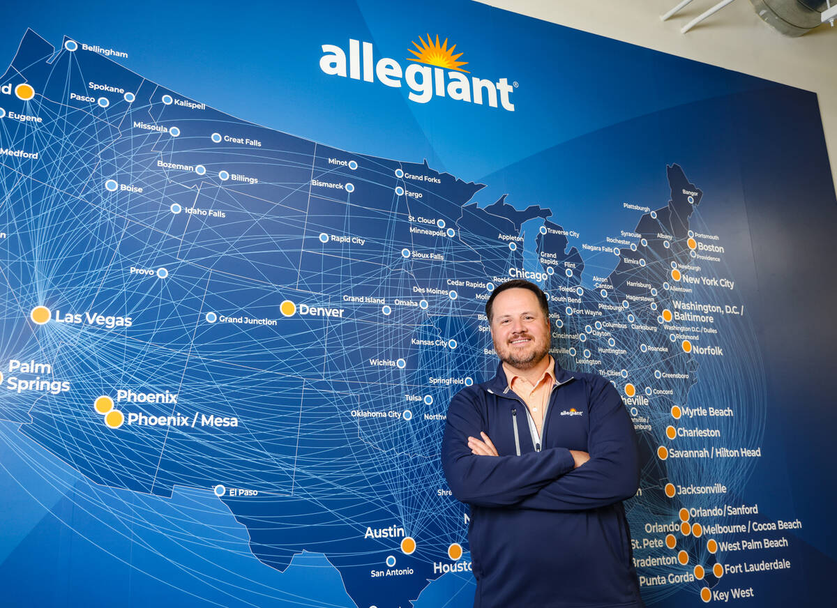 Allegiant Air CEO Greg Anderson poses for a portrait at the company’s headquarters in La ...