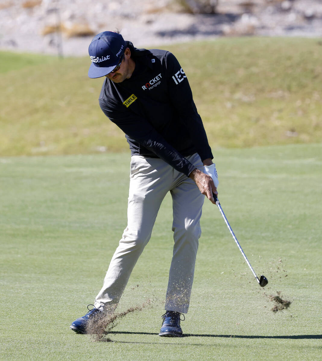 Lanto Griffin plays an approach shot from the 13th fairway during the second round of the Shrin ...