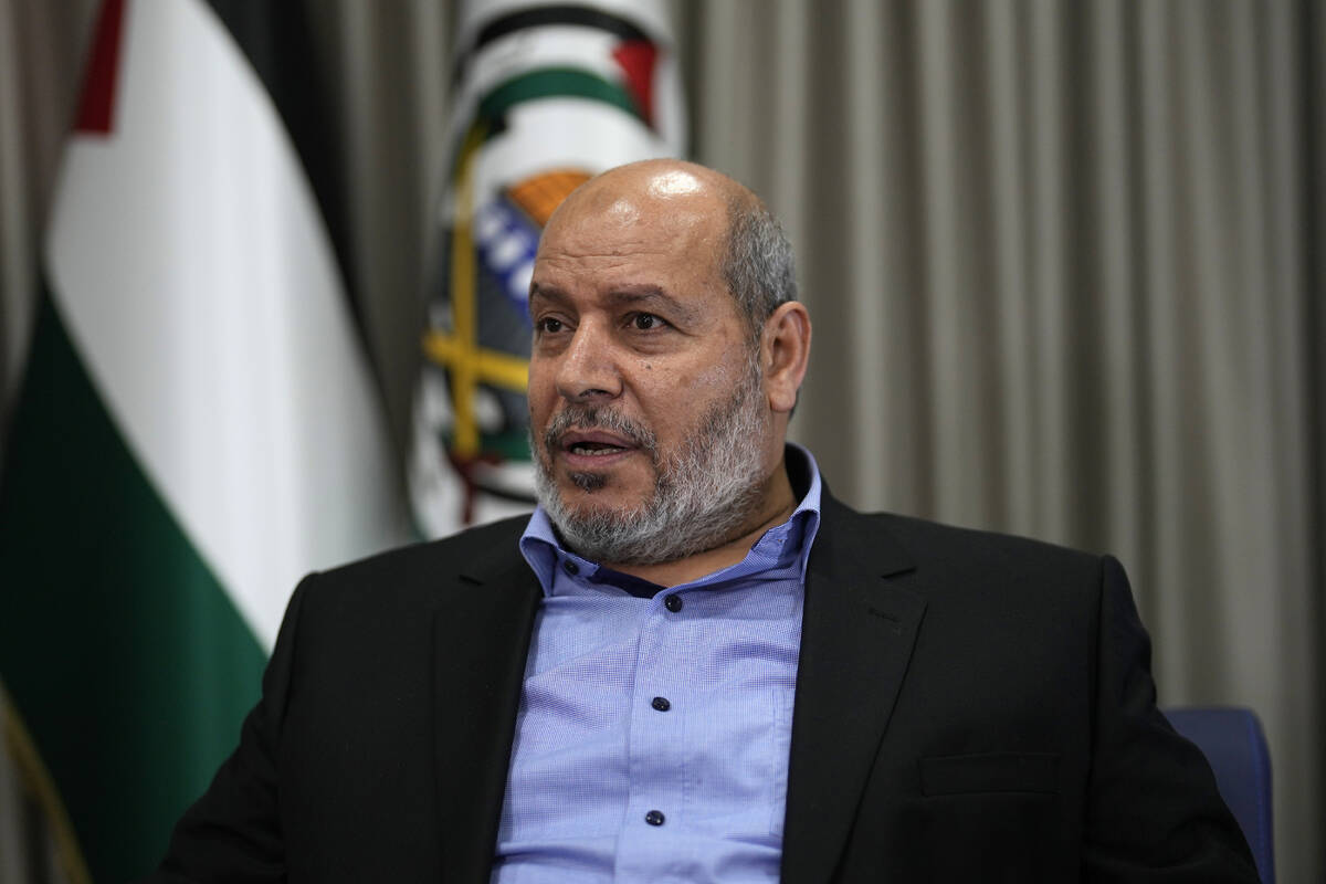 FILE - Khalil al-Hayya, a high-ranking Hamas official who has represented the Palestinian milit ...