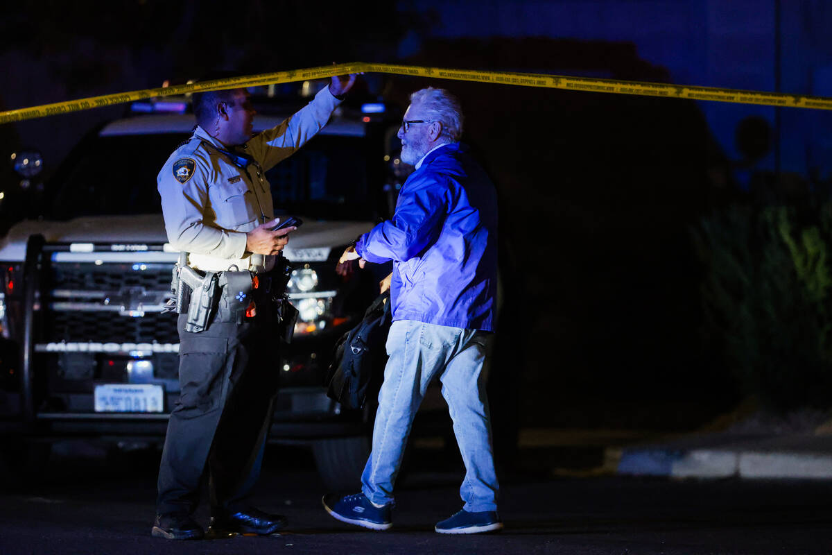 Metropolitan Police Department officers are seen on scene at an officer-involved shooting on So ...