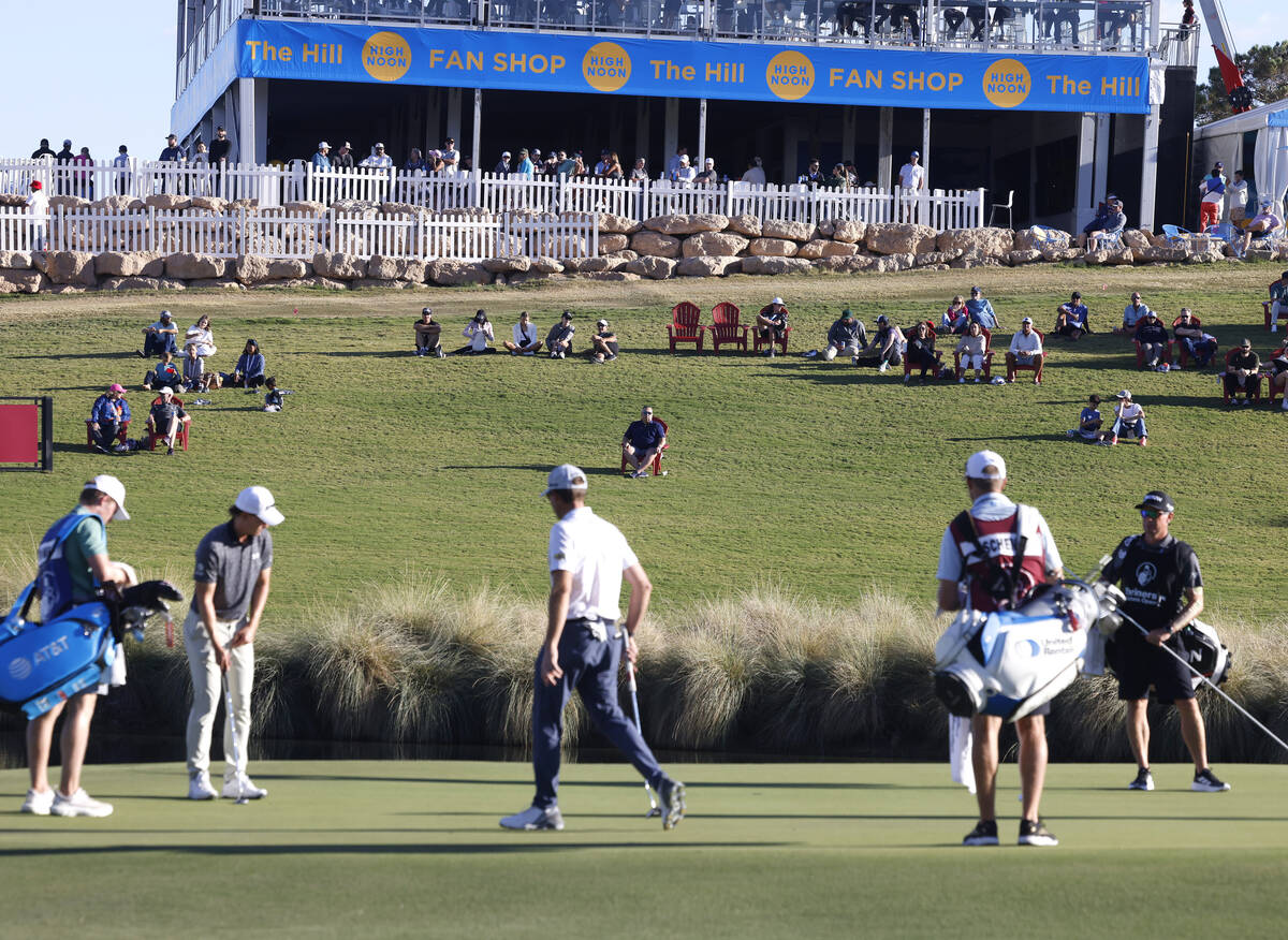 People watch the third day of the Shriners Children's Open at TPC Summerlin, on Saturday, Oct. ...