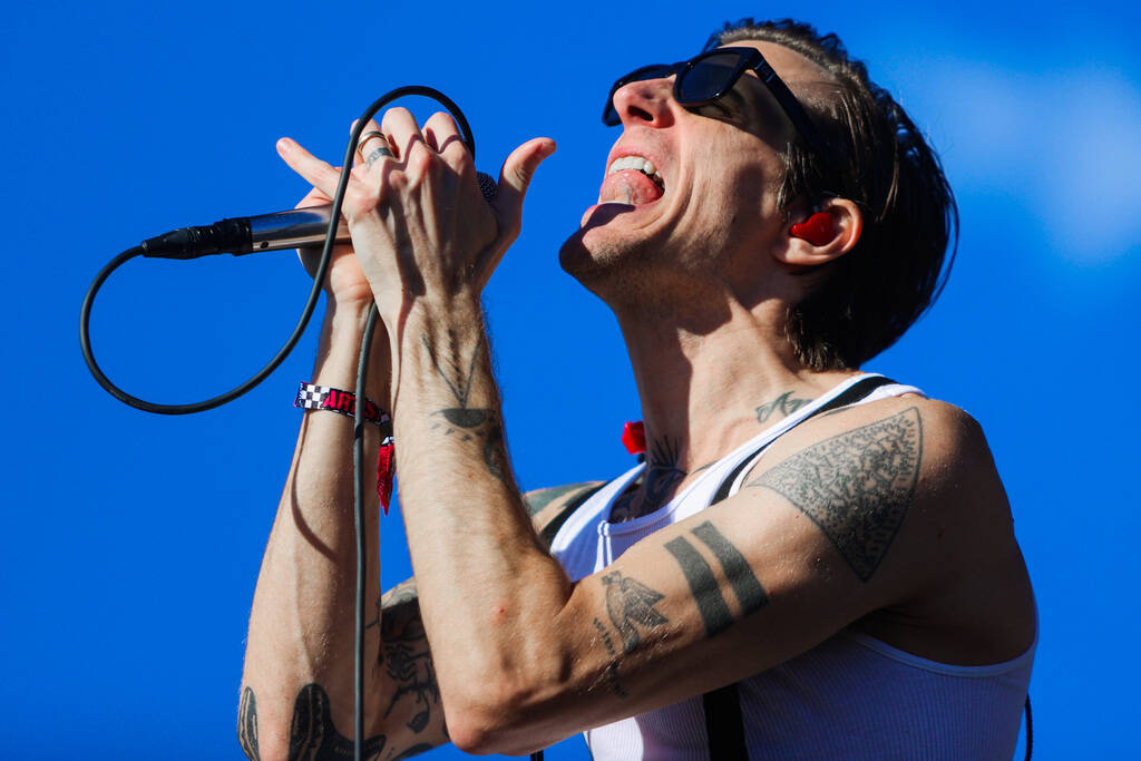 The Maine performs during the When We Were young music festival at the Las Vegas Festival Groun ...