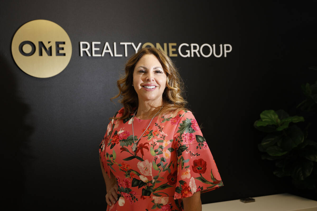 Las Vegas Realtors President Merri Perry poses for a photo in her office at One Realty Group, M ...