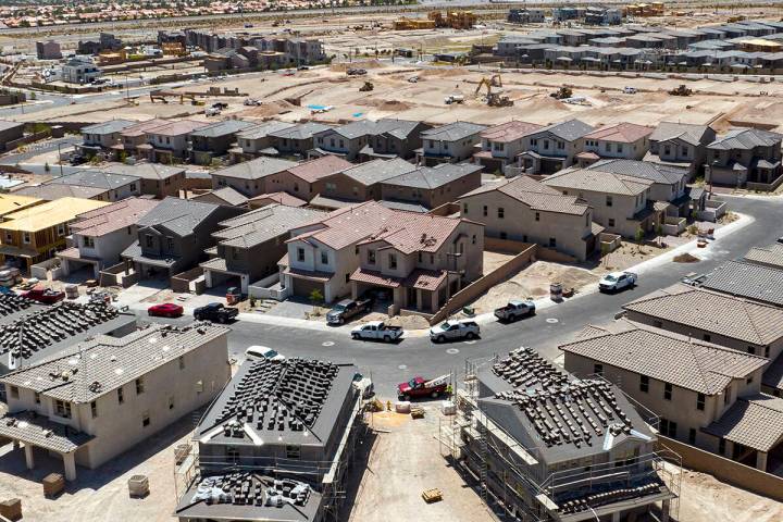 Construction is underway for a new housing development in the western portion of Summerlin near ...