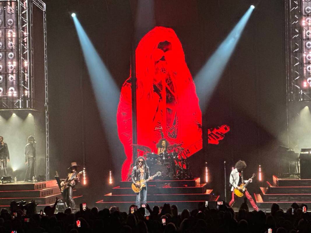 Lenny Kravitz performs in his "Blue Electric Light" production at Dolby Live at Park MGM on Wed ...