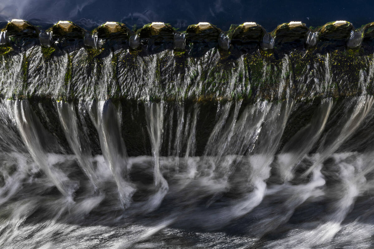 Water is moved out of a secondary clarifier during the treatment process within the Clark Count ...