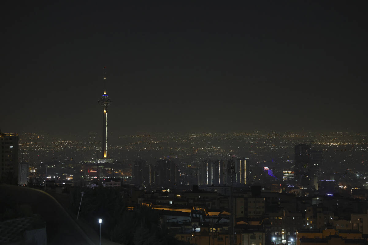 A view of Tehran capital of Iran is seen, early Saturday, Oct. 26, 2024. (AP Photo/Vahid Salemi)