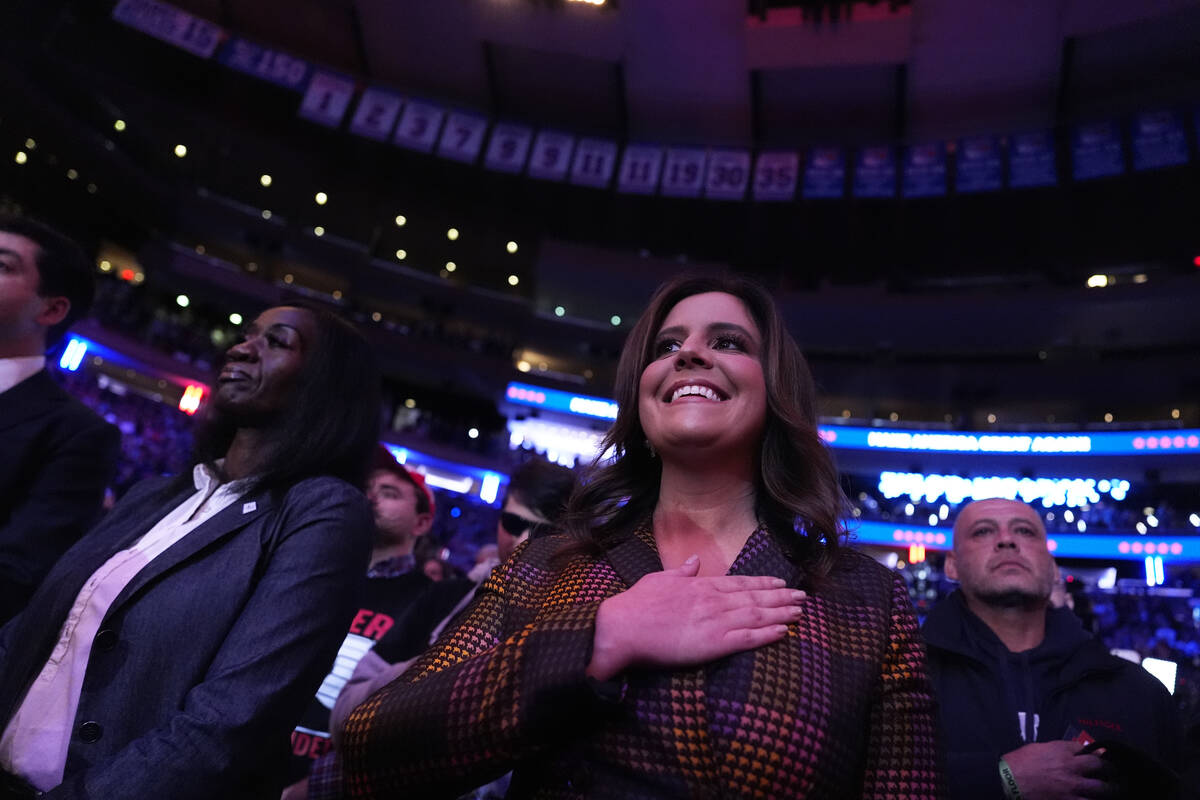 Rep. Elise Stefanik, R-N.Y., attends a campaign rally for Republican presidential nominee forme ...