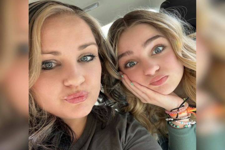 In this photo provided by Brittany Randall, Randall, left, and her daughter, Kamberlyn Bowler, ...