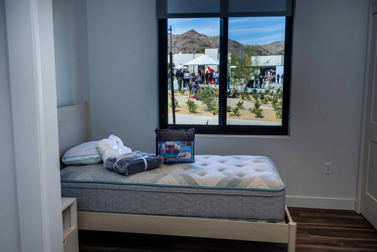 A small bedroom awaits a new resident during the St. Jude’s Ranch for Children grand ope ...