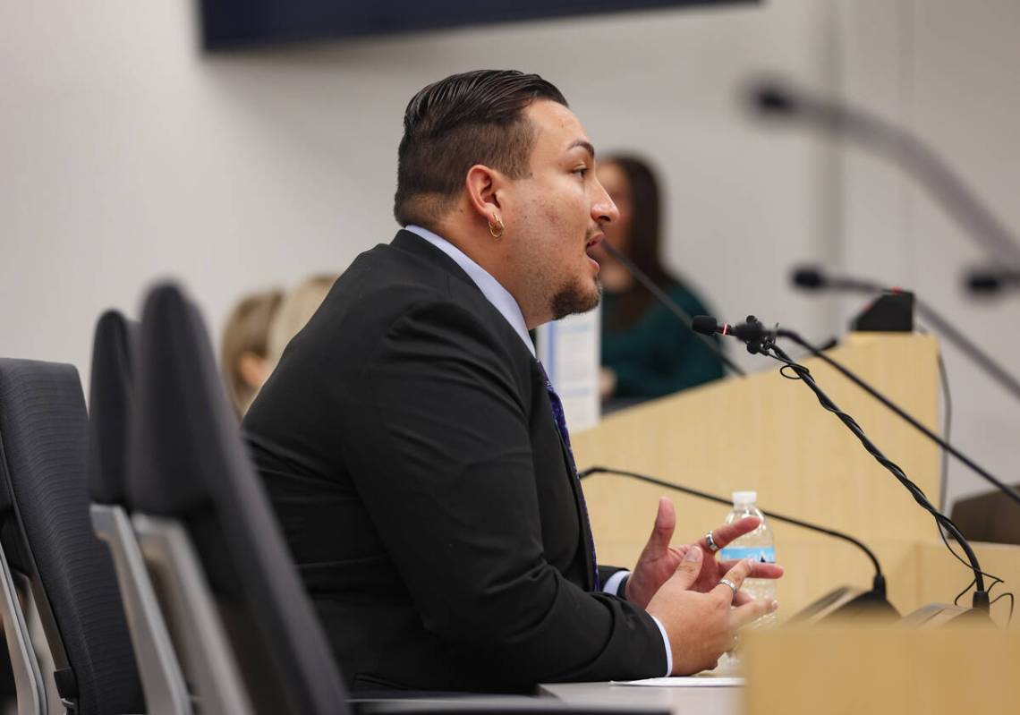 Robert Garcia, a candidate for the Clark County School Board’s vacant trustee position f ...