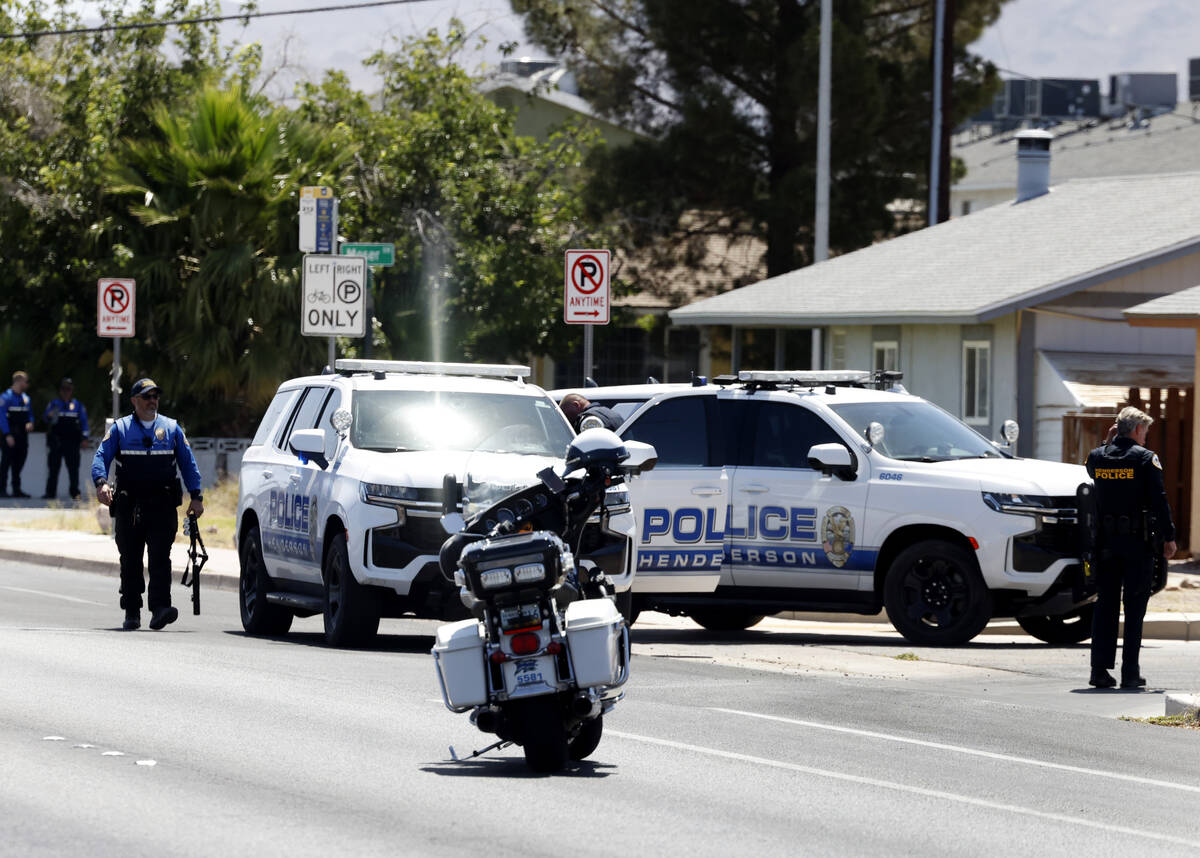 The Henderson Police Department in the area of Sunset Road and Margarita Avenue, Thursday, June ...