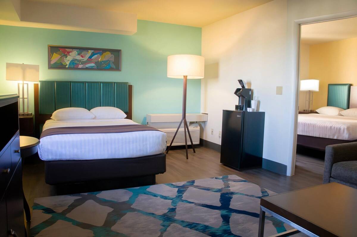 A renovated room at Arizona Charlie's Boulder. Rooms now include upgraded furniture and pull-ou ...