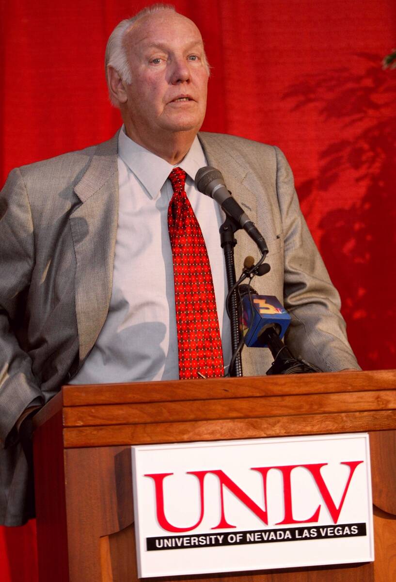 UNLV football coach John Robinson announces that he has relinquished his athletics director dut ...