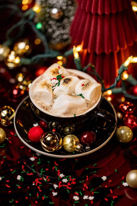 Santa's Spiked Hot Chocolate (reposado tequila, hot chocolate and marshmallows), available duri ...