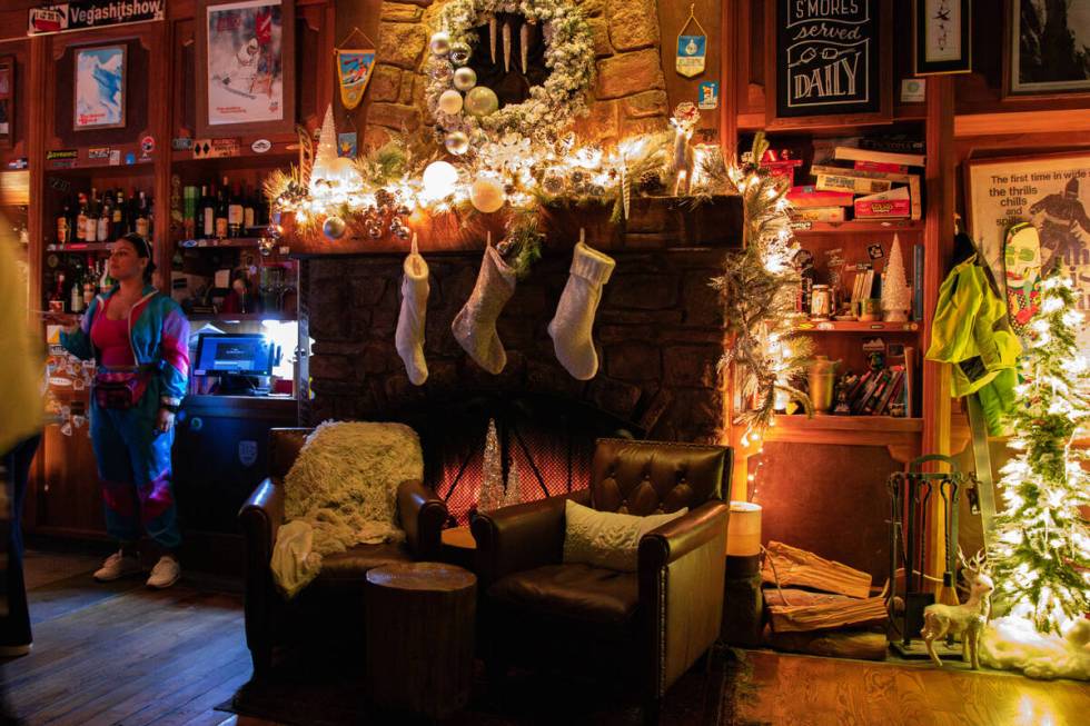 Ski Lodge at The Cosmopolitan adds extra holiday decor for ambiance. (Rachel Harrison Communica ...