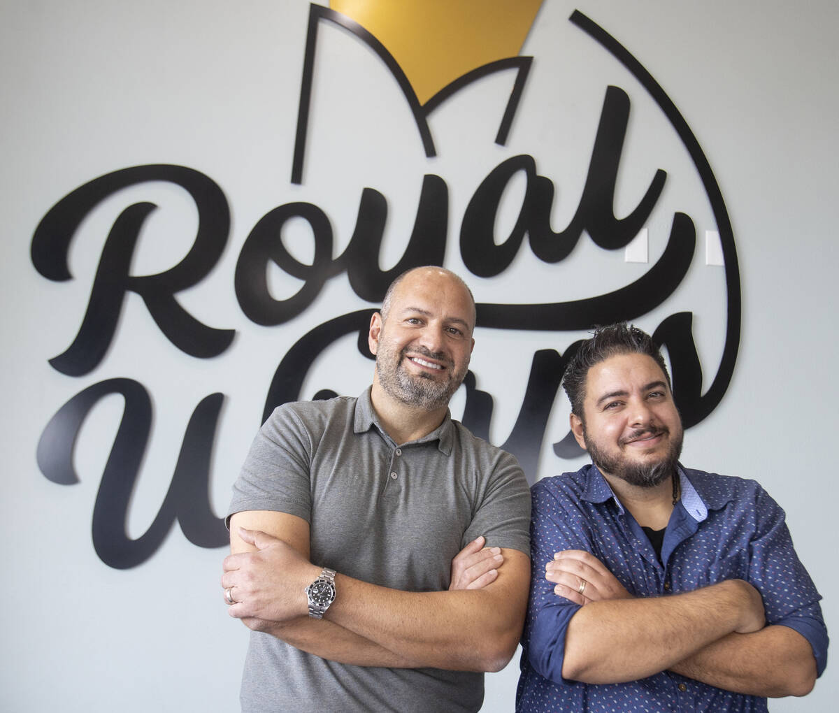 Brothers and co-owners John, left, and Jerry Nassar at Royal Wraps, Friday, Oct. 11, 2024, in H ...